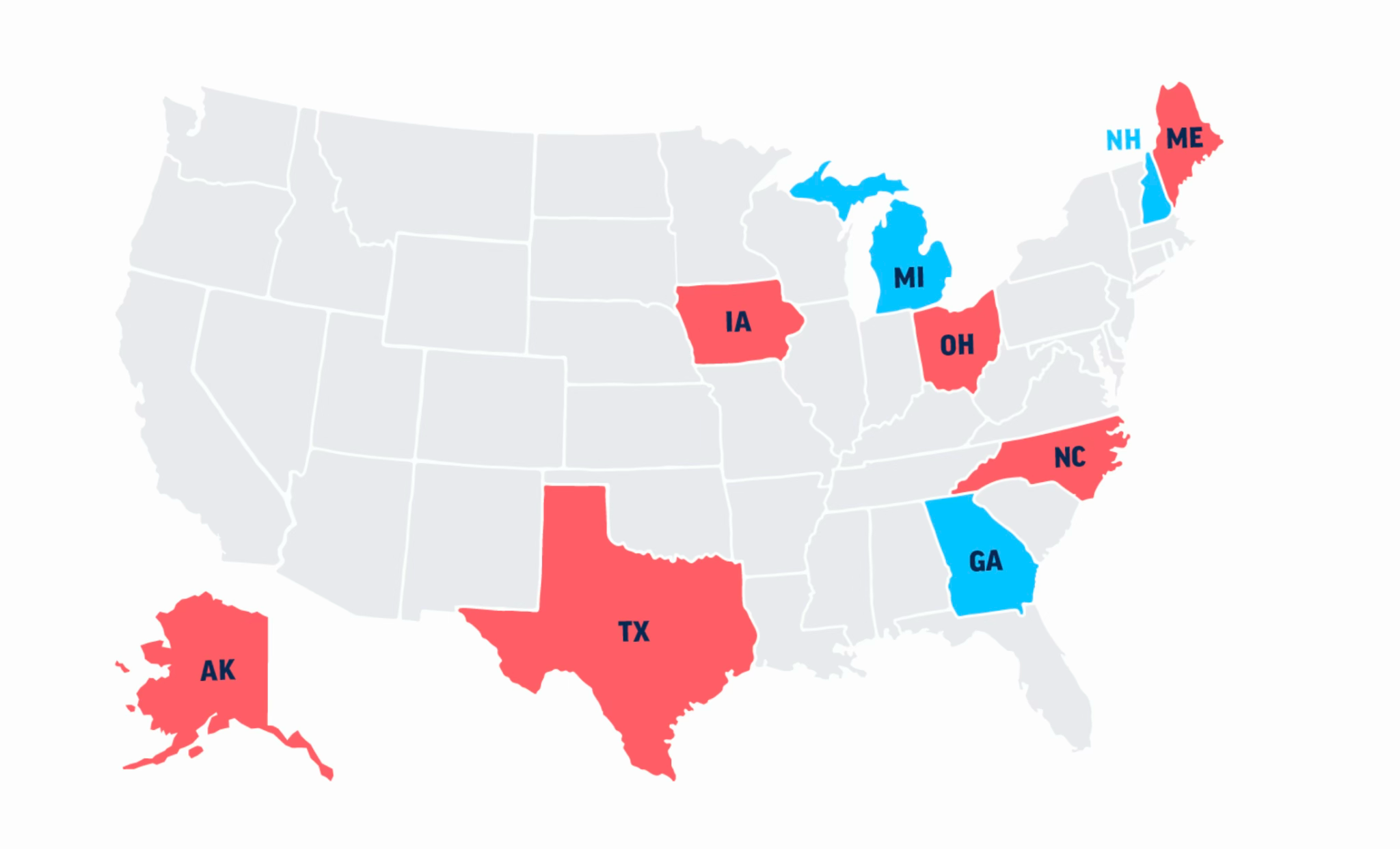 Key Senate races battleground map